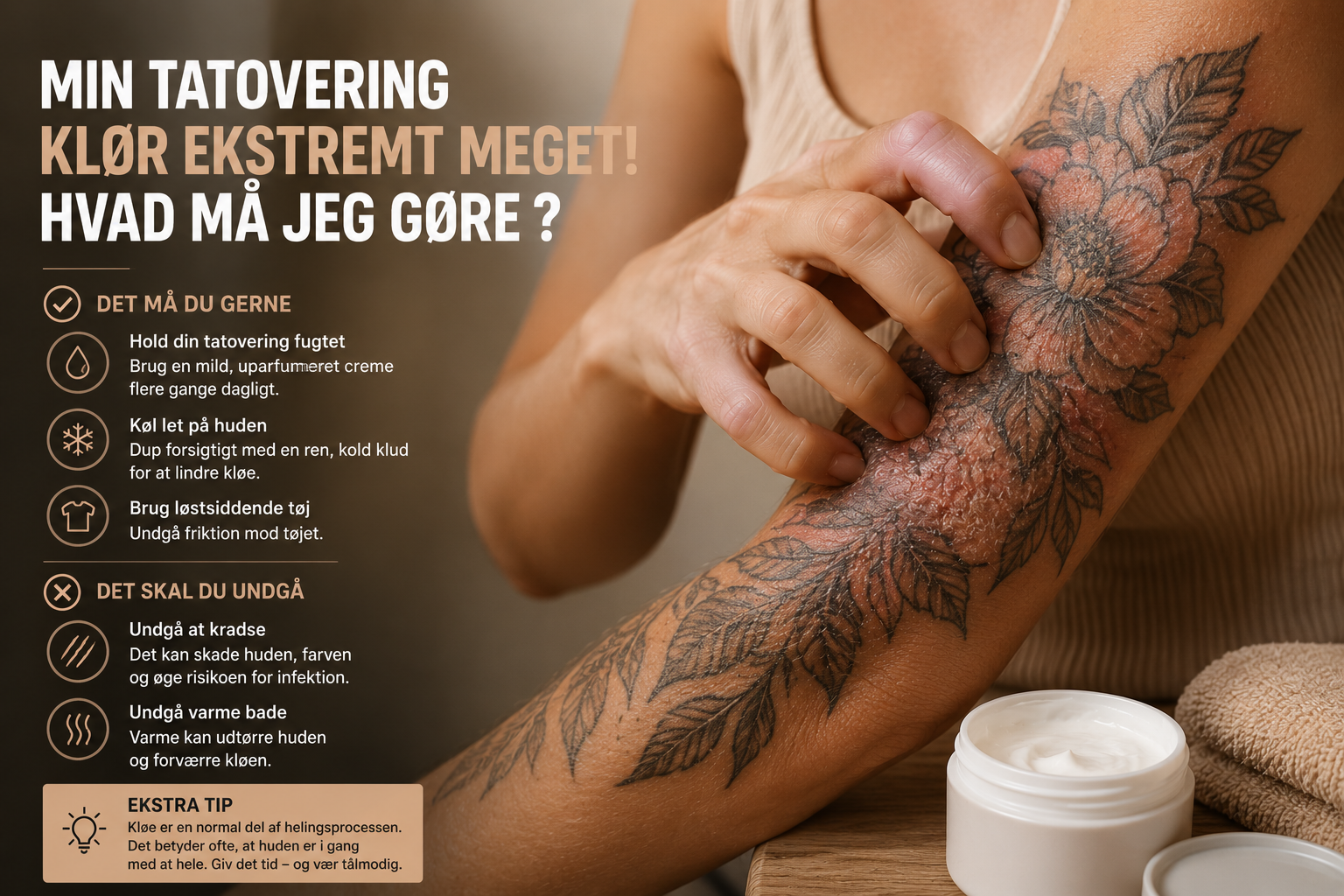 Min tatovering klør - Hvad skal du gøre